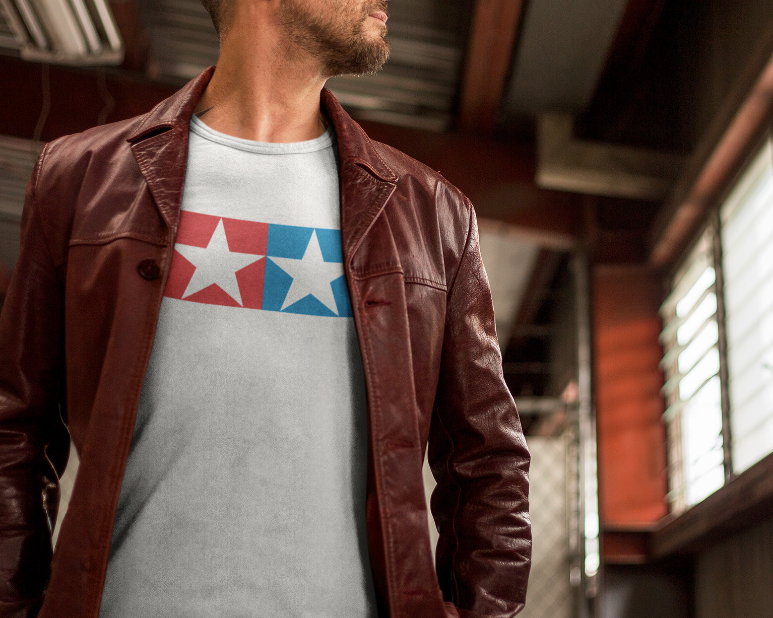 mature-man-wearing-a-t-shirt-mockup-in-an-urban-setting-a9376